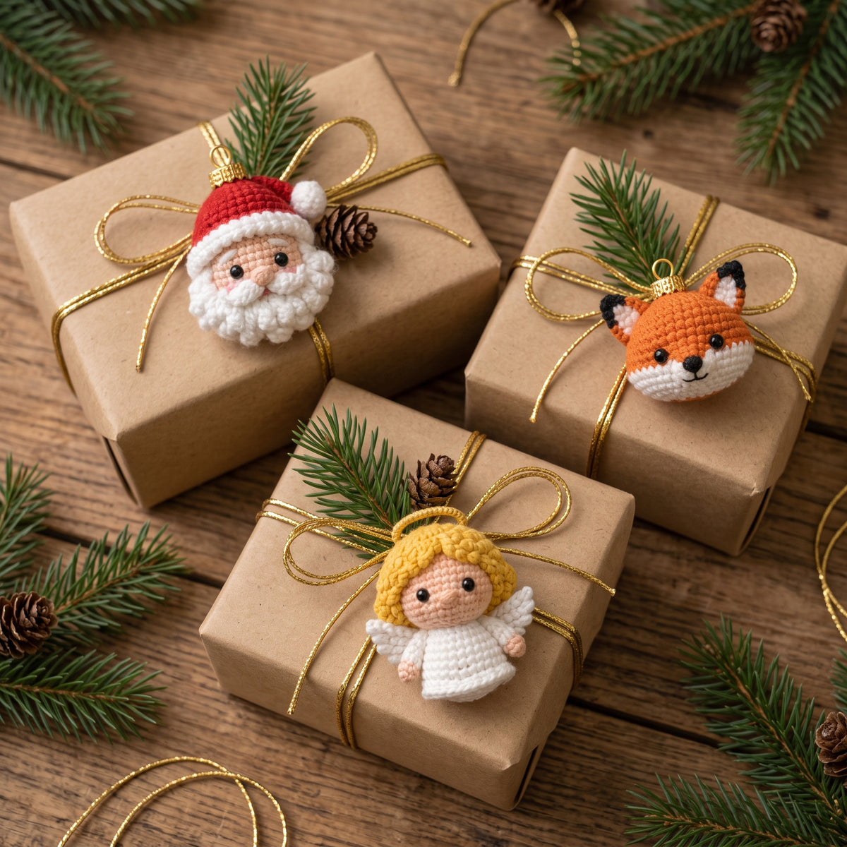 20 Christmas Crochet Ornament Patterns PDF, Amigurumi Bauble Set, Santa, Reindeer, Snowman, Gnome, Beginner, No Abbreviations