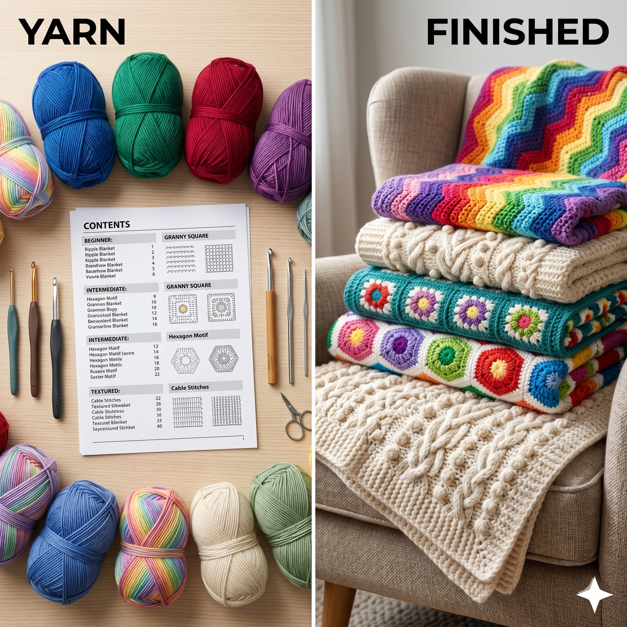 250+ Crochet Blanket Patterns Bundle | Afghan Blankets, Baby Blankets, Granny Blankets & Throws (PDF)