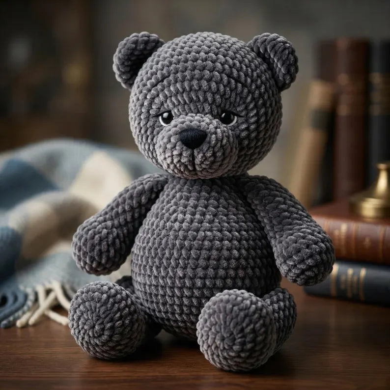 Amigurumi Teddy Bear Crochet Pattern | Plush Stuffed Animal Toy PDF