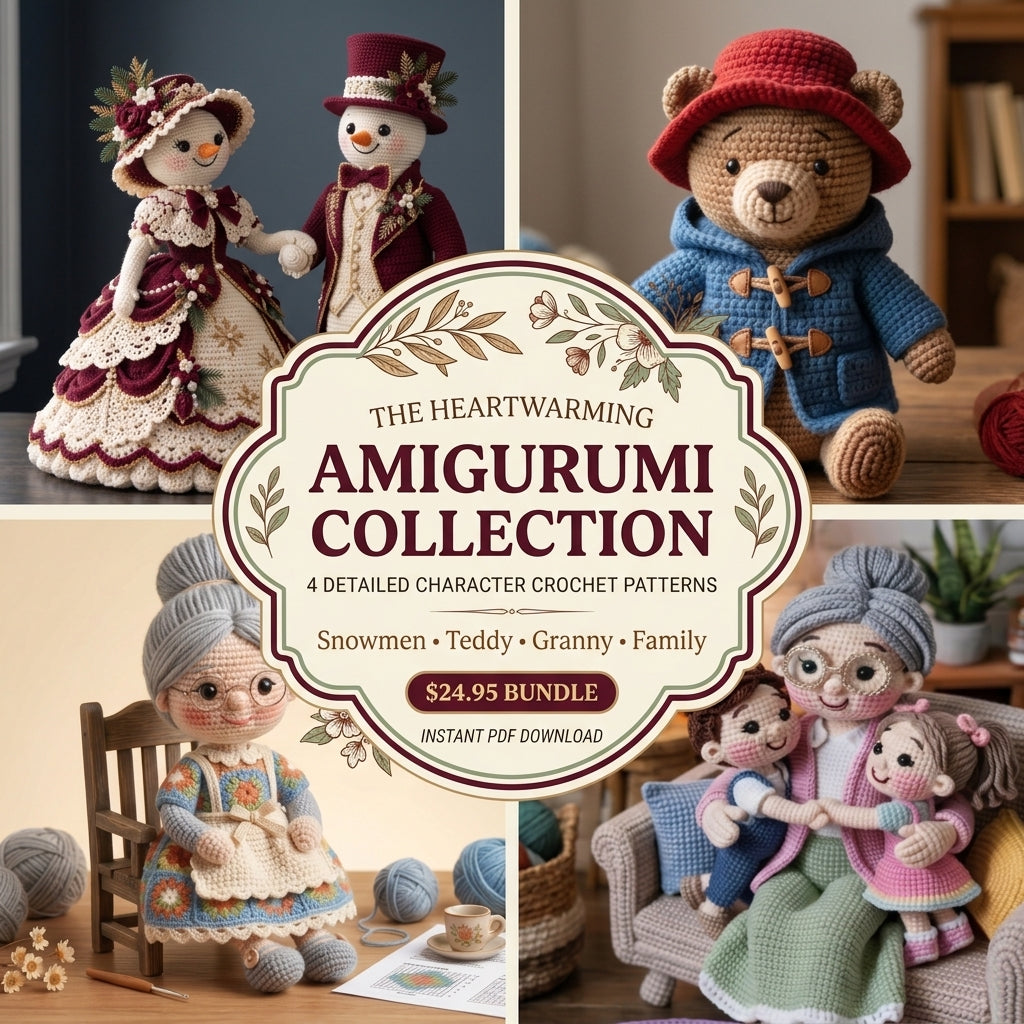 The Heartwarming Amigurumi Collection – 4 PDF Crochet Patterns