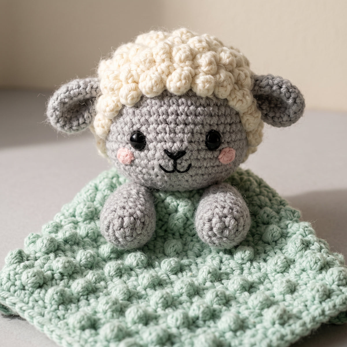 Baby Lovey Crochet Pattern Bundle, 6 Animal Security Blankets, Bunny, Bear, Elephant, Lamb, Fox, Panda, 3 Sizes