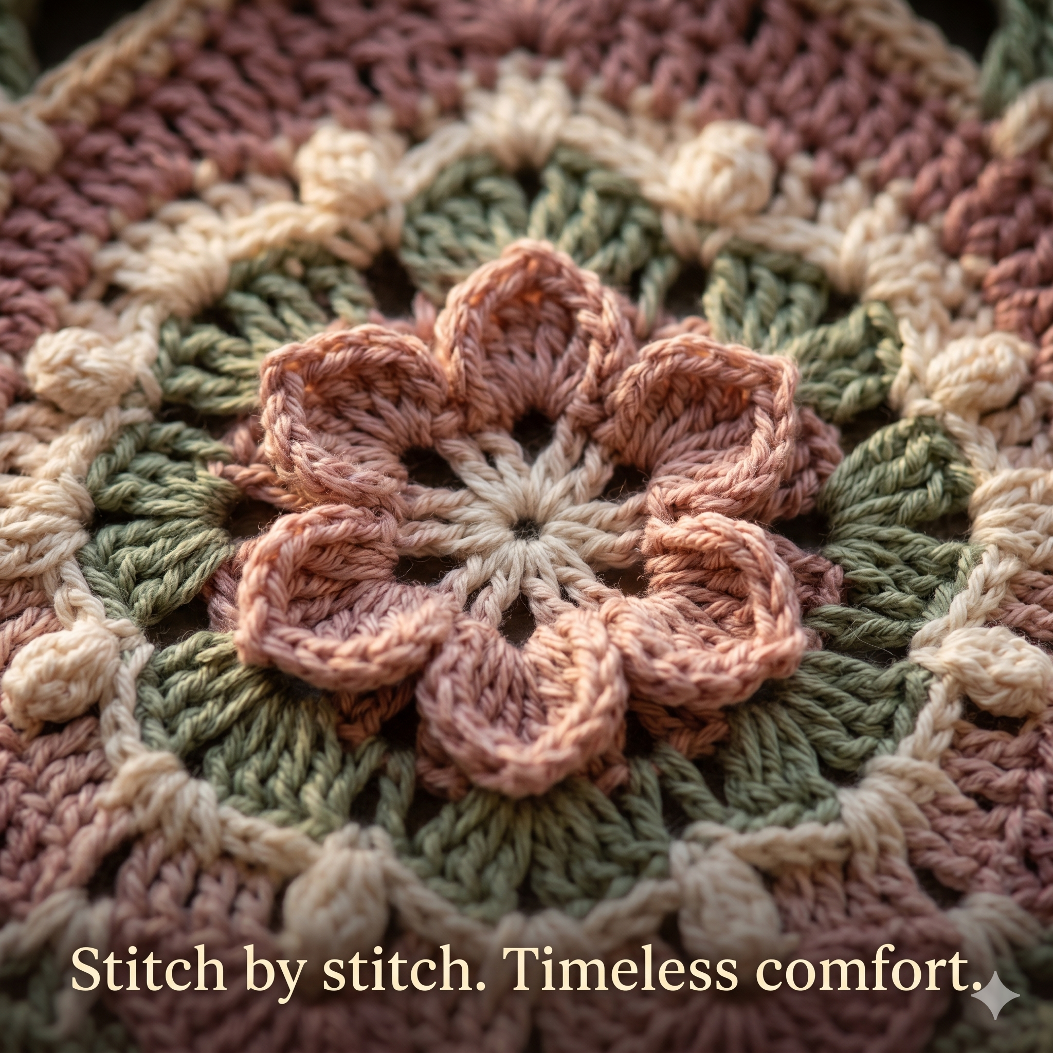 Blooming Joy Crochet Blanket Pattern: Vintage Vibe Photo Tutorial (PDF)