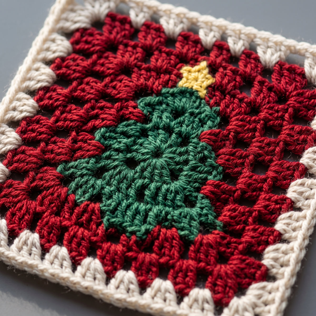 Christmas Granny Square Cardigan Crochet Pattern PDF | Tree, Snowflake & Present Motifs | Intermediate, US Terms