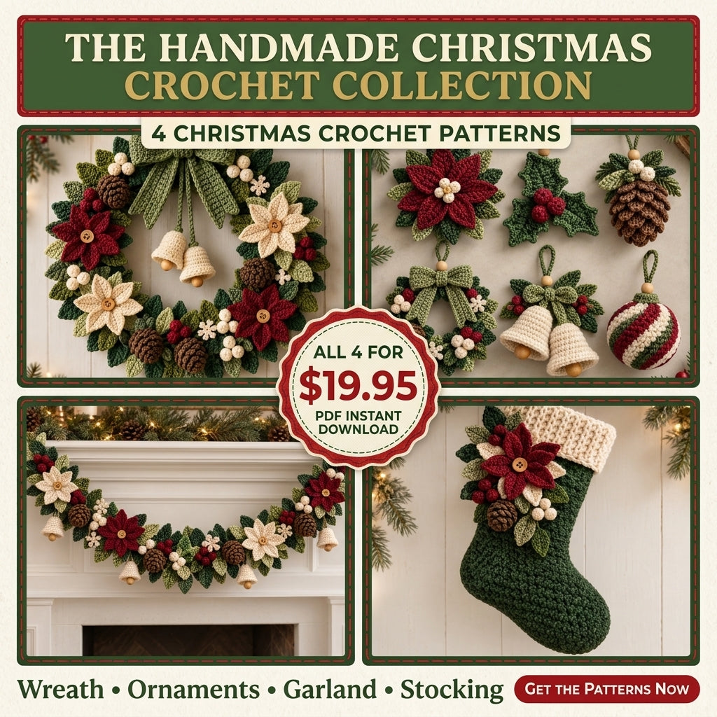 Christmas Crochet Bundle – 4 Cozy Holiday PDF Patterns