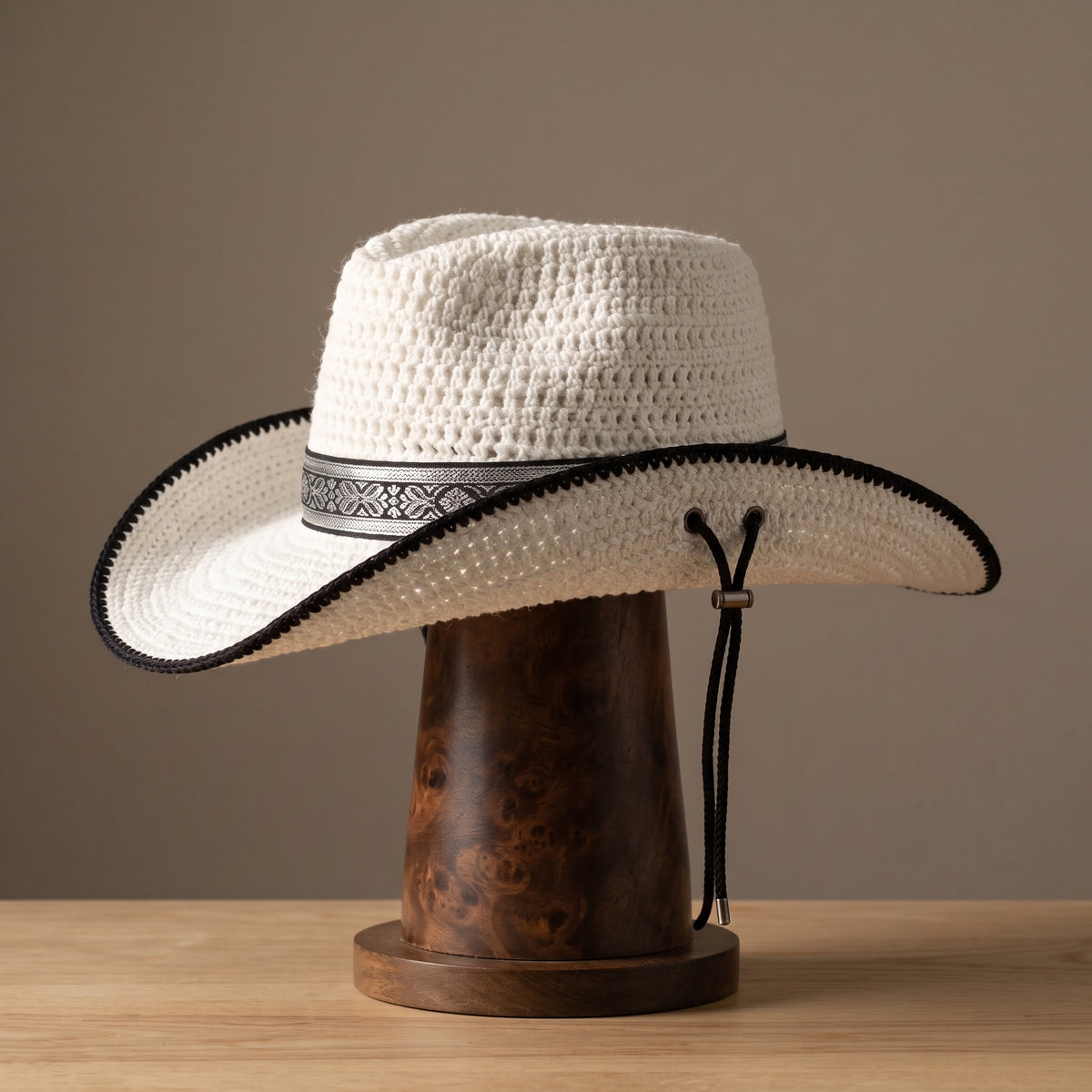 Crochet Cowboy Hat Pattern PDF, Wide Brim Western Hat, Cowgirl Hat