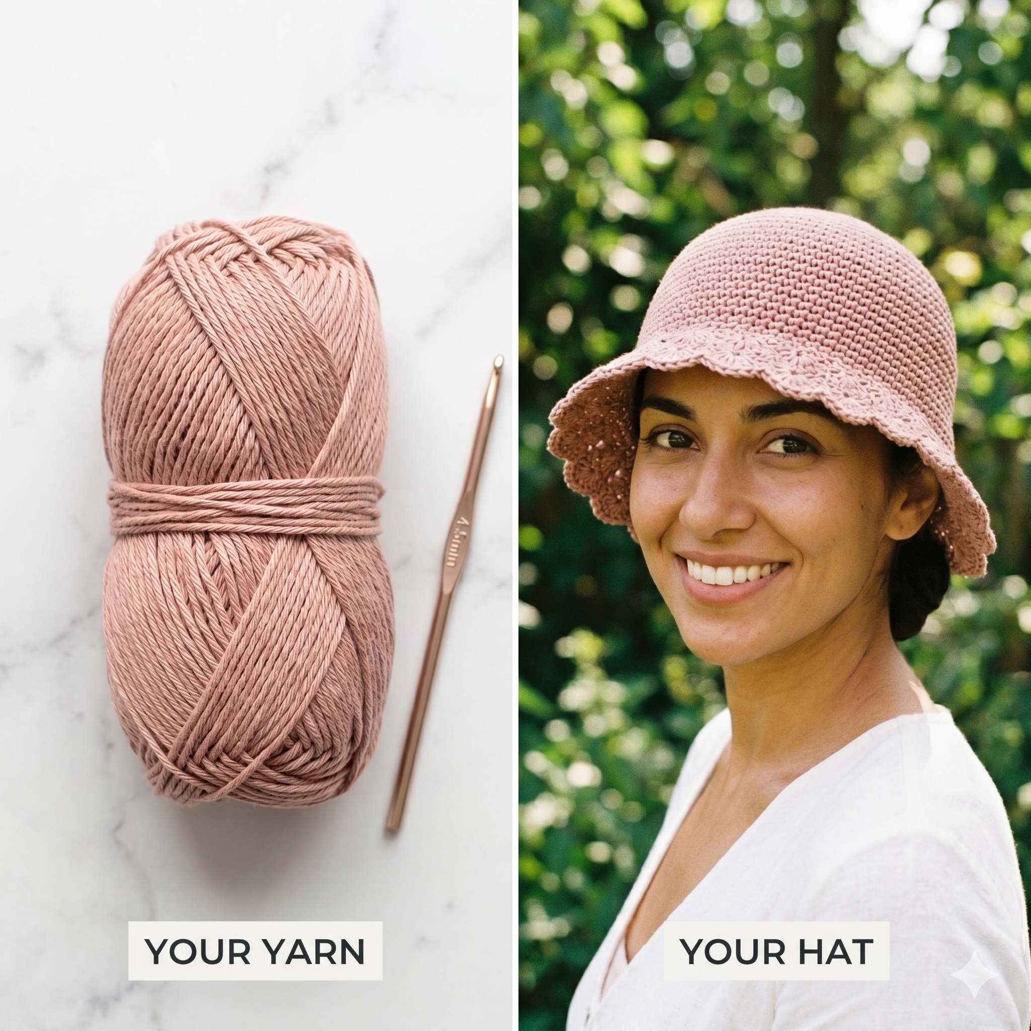 Crochet Bucket Hat Pattern PDF, Handmade Straw Hat for Beginners, Summer Sun Hat Crochet Tutorial, Beach Accessory Pattern, Digital Download