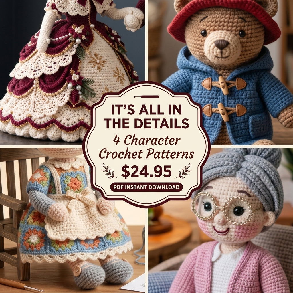 The Heartwarming Amigurumi Collection – 4 PDF Crochet Patterns