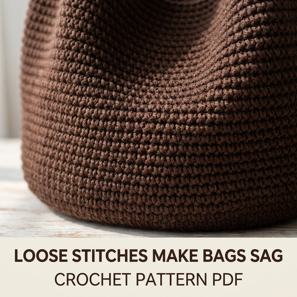 Slouchy Hobo Bag Crochet Pattern PDF - Teardrop Shoulder Bag