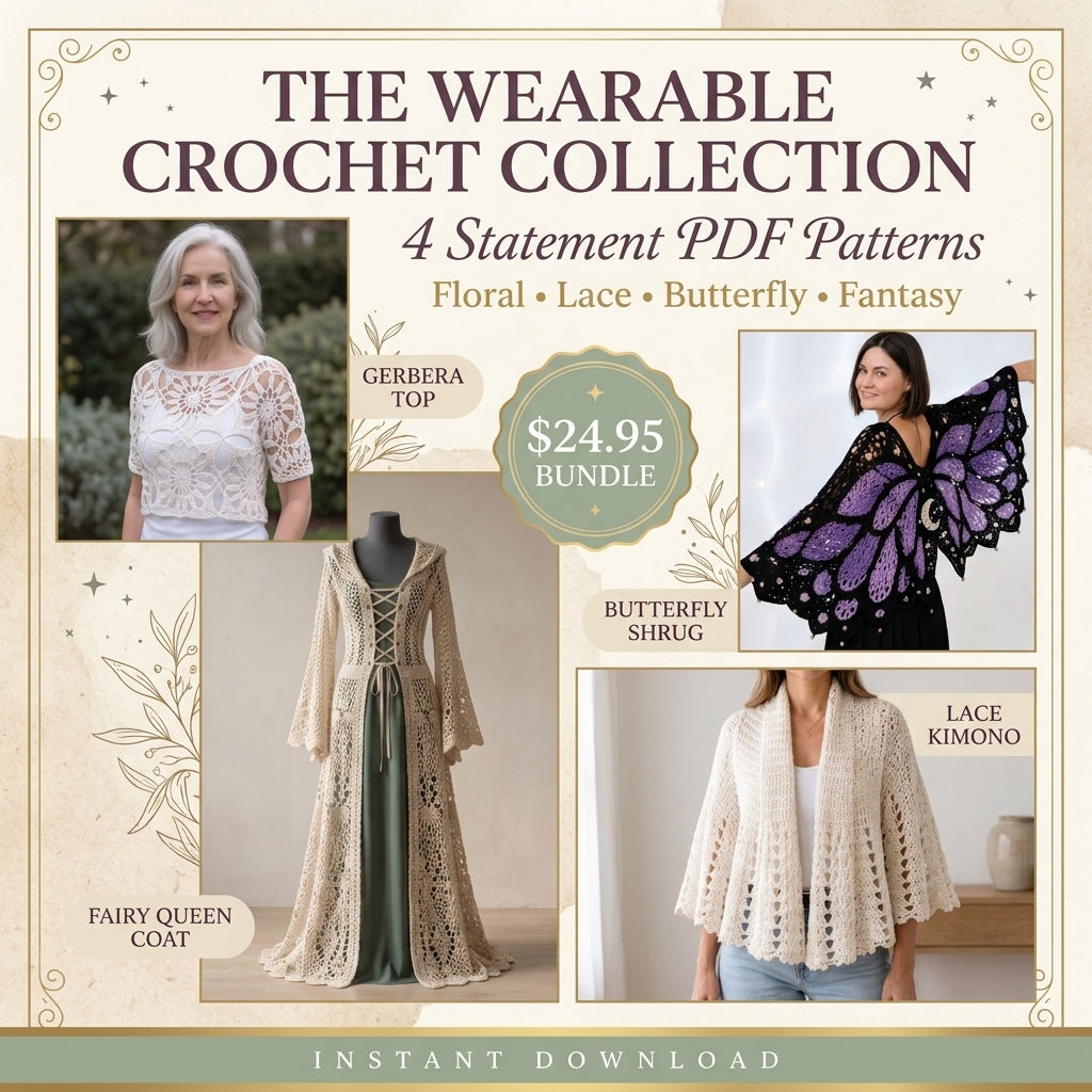 The Wearable Crochet Collection – 4 Statement PDF Crochet Patterns