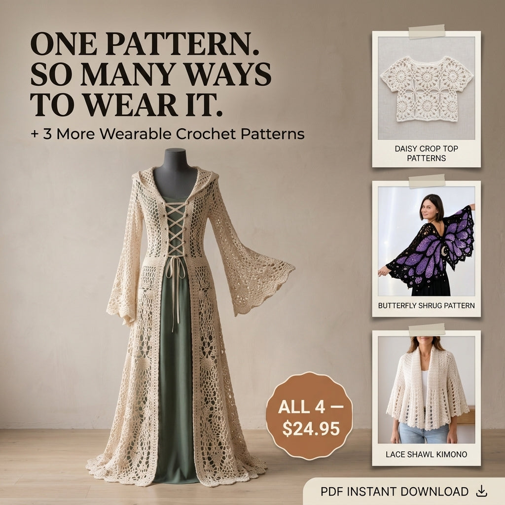The Wearable Crochet Collection – 4 Statement PDF Crochet Patterns