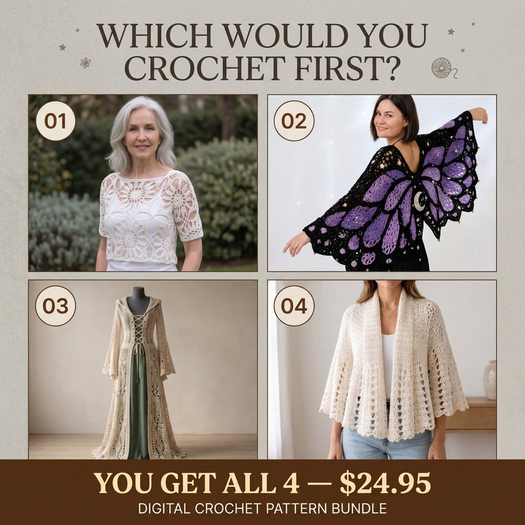 The Wearable Crochet Collection – 4 Statement PDF Crochet Patterns