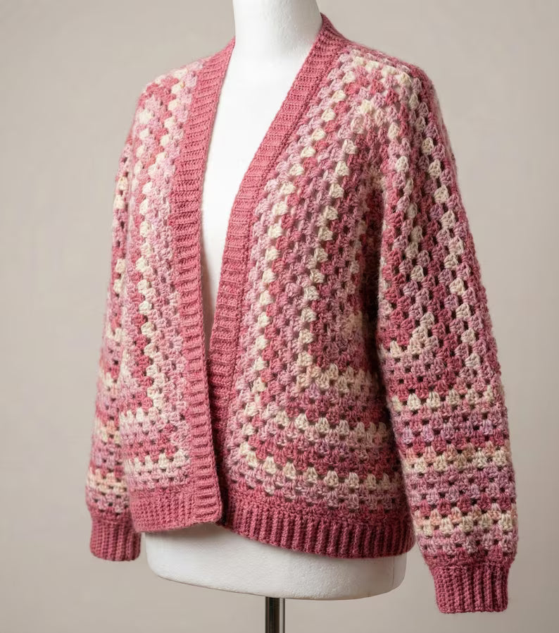 Easy Hexagon Cardigan Crochet Pattern : Beginner Granny Hexi Sweater