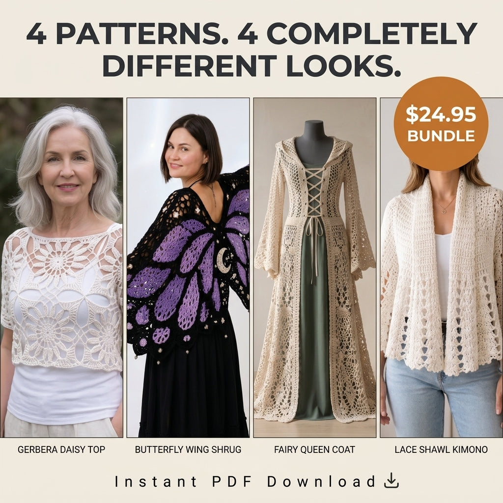 The Wearable Crochet Collection – 4 Statement PDF Crochet Patterns