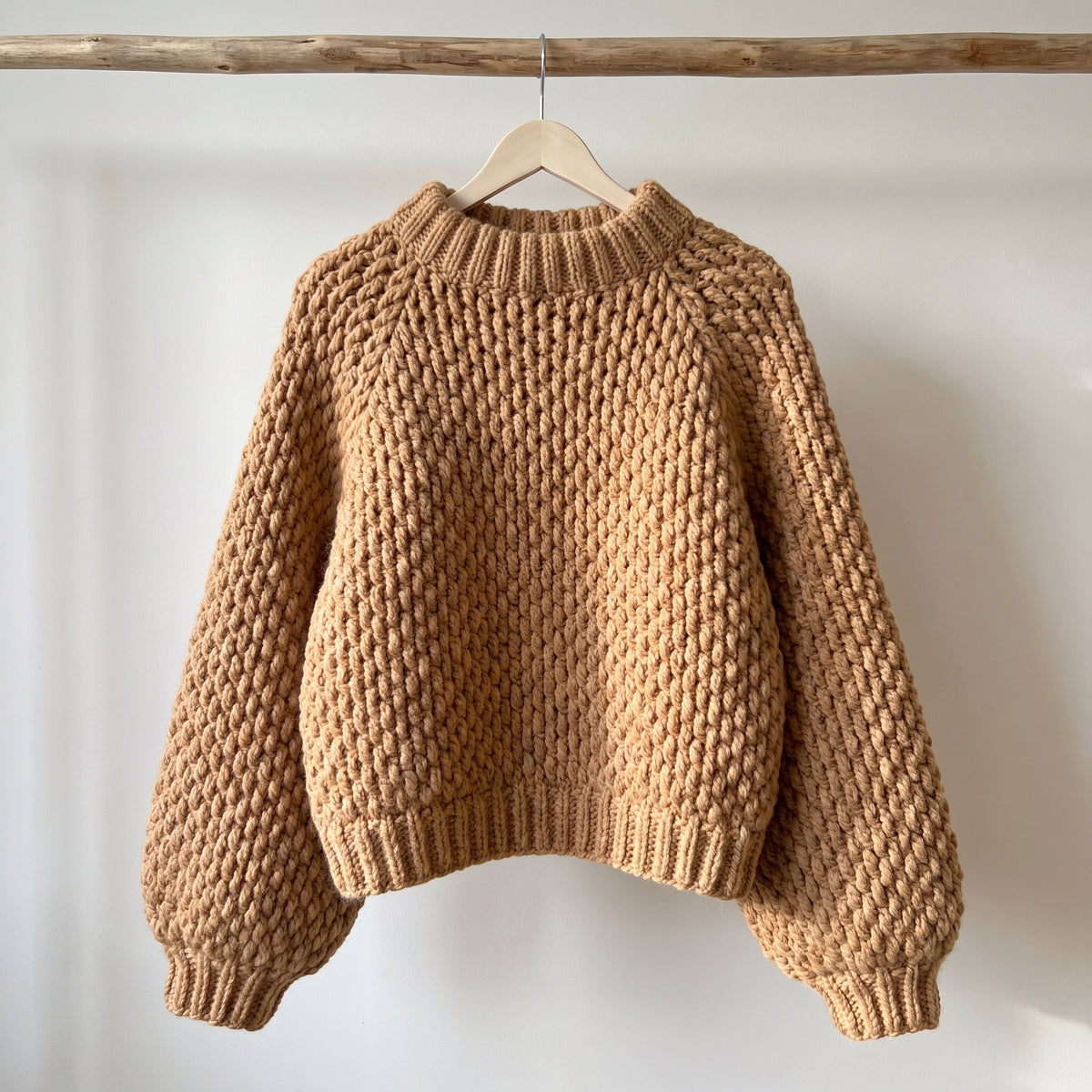 Alpine Stitch Sweater Crochet Pattern | Top Down Raglan, No Sewing | Chunky Textured Jumper | US Terms | Instant Download PDF