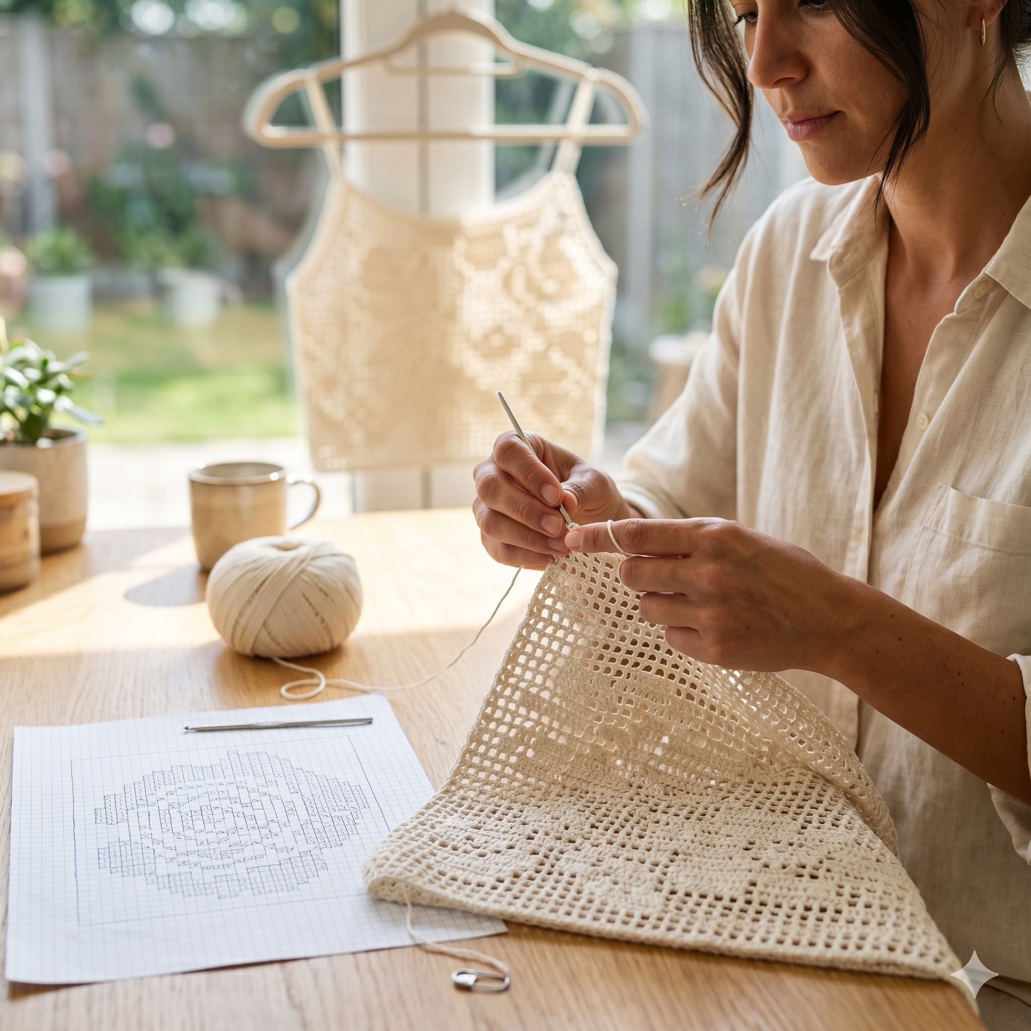 Flora Bloom SET - Filet Crochet Pattern