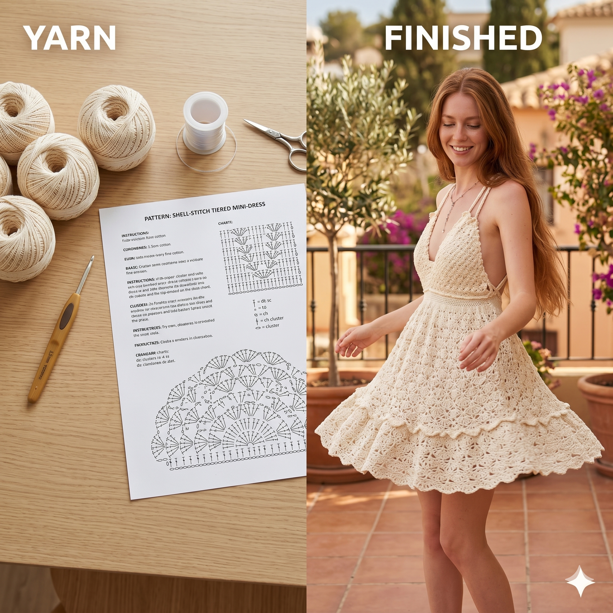 Crochet Dress PDF pattern + Video Tutorial - Flowy Summer Dress (Maternity friendly)