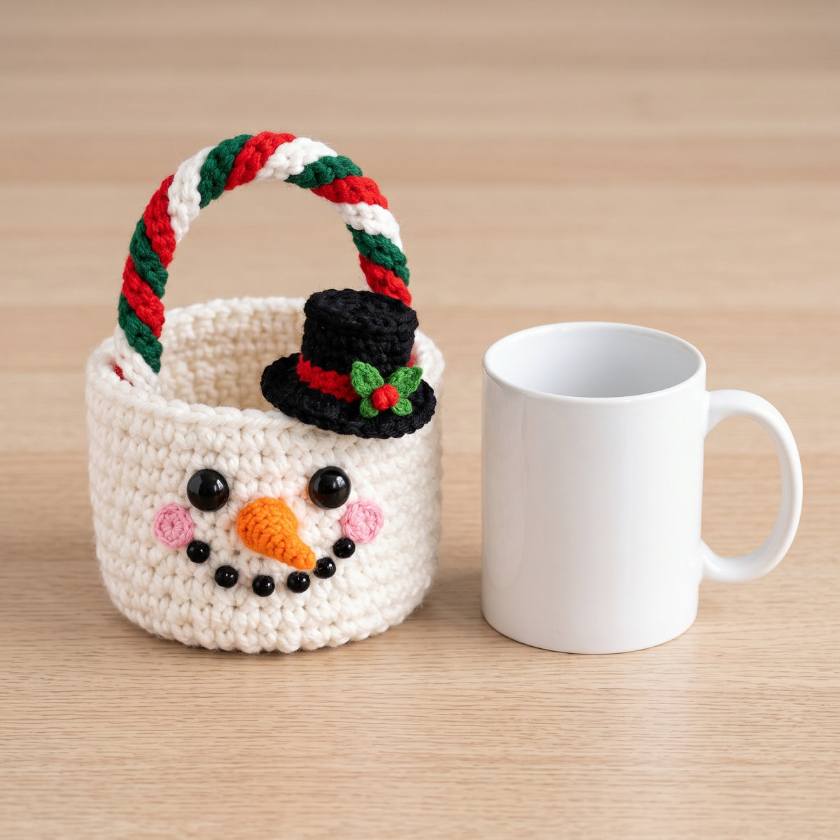 Christmas Mini Baskets Crochet Pattern PDF, 10 Designs, Santa Snowman Reindeer Gingerbread Penguin, Treat Baskets