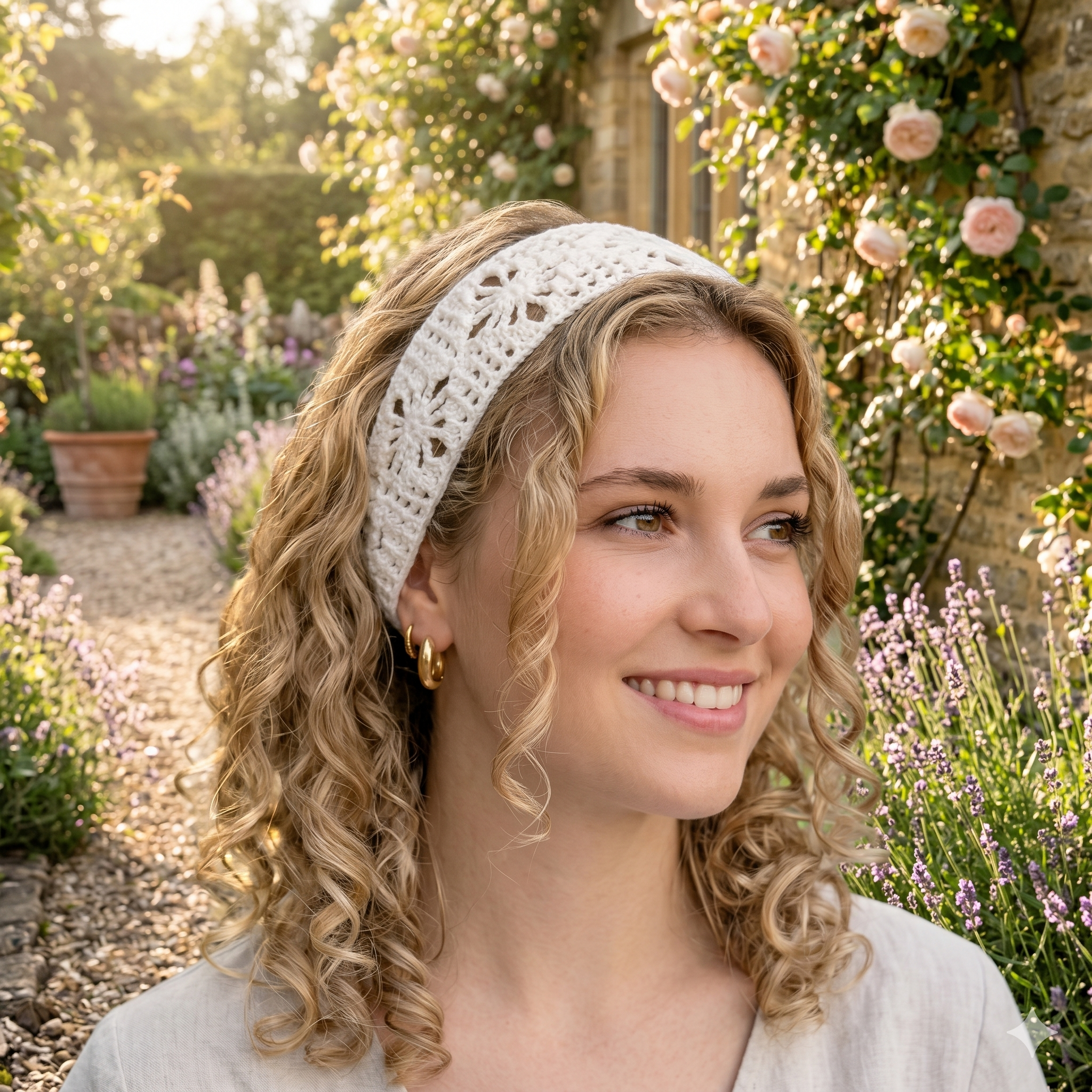Crochet Headband PDF Pattern, Symbol Chart
