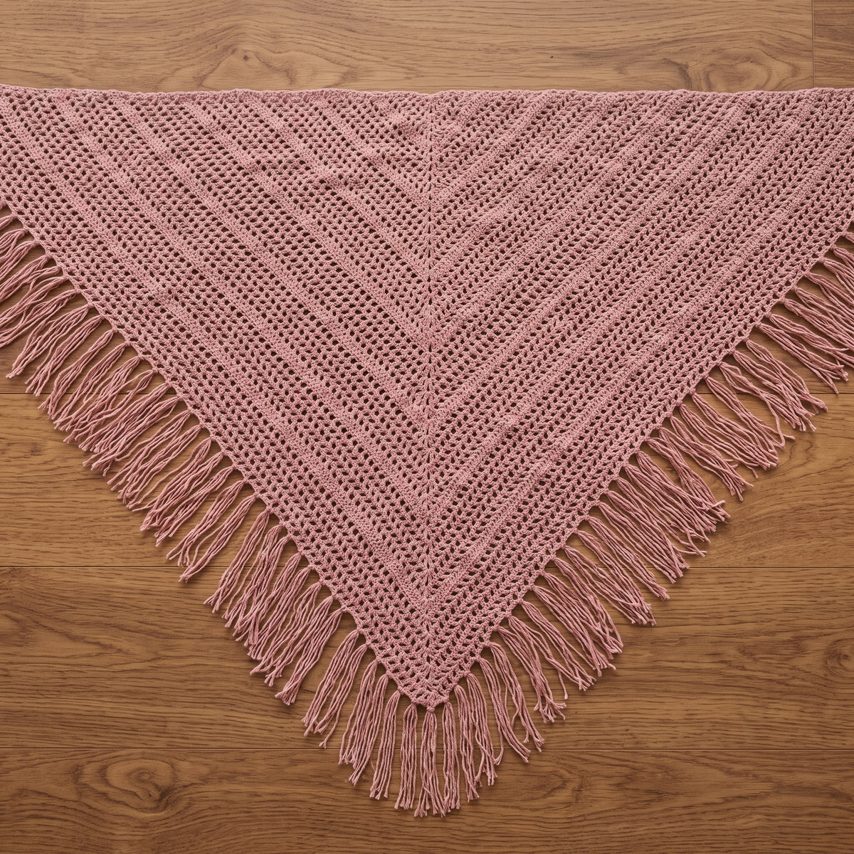 Crochet Shawl Pattern PDF | Oversized Triangle Wrap with Fringe | Make It Any Size You Like | Beginner Friendly | Instant Download