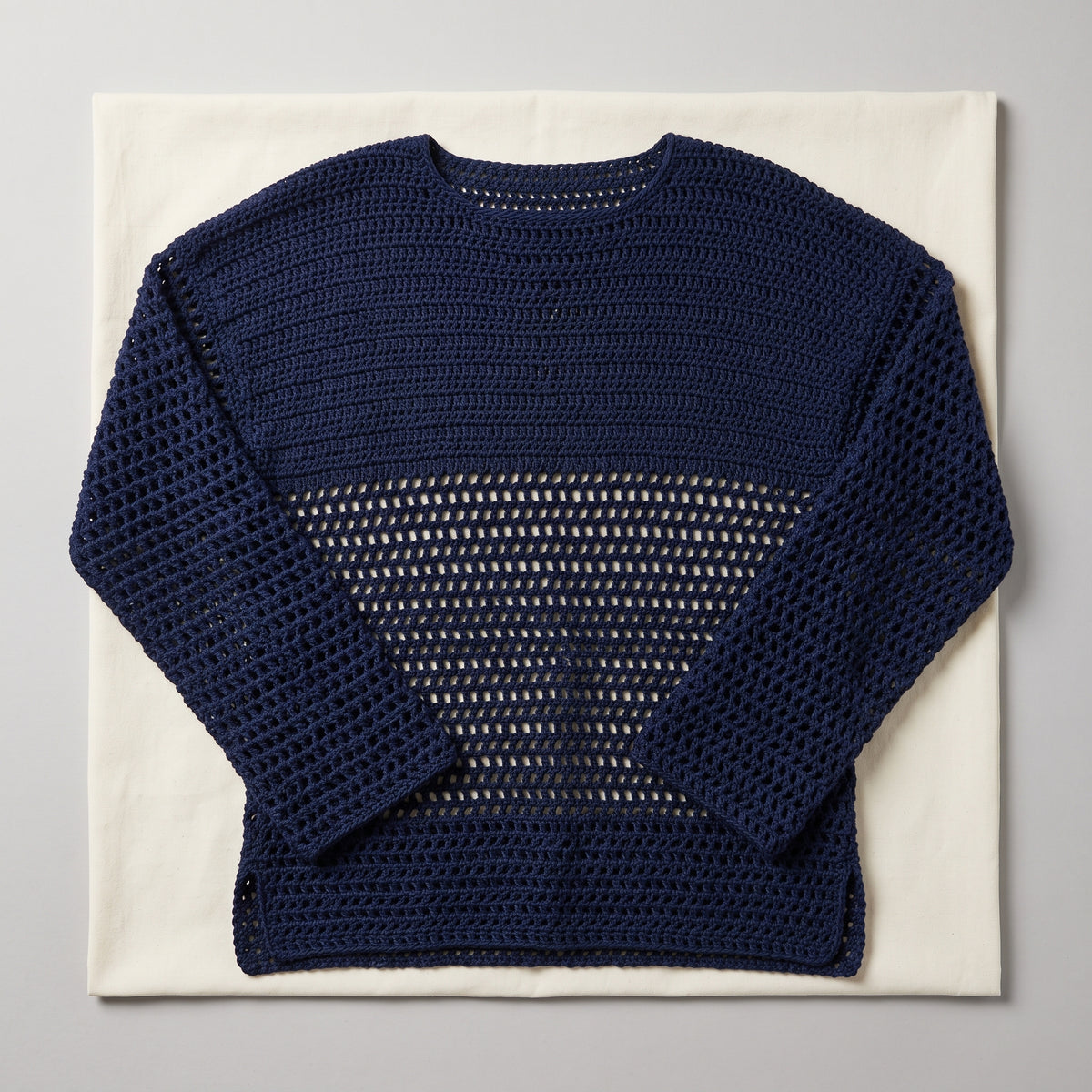 Mesh Crochet Sweater Pattern PDF, Openwork Jumper, Sizes S–3XL
