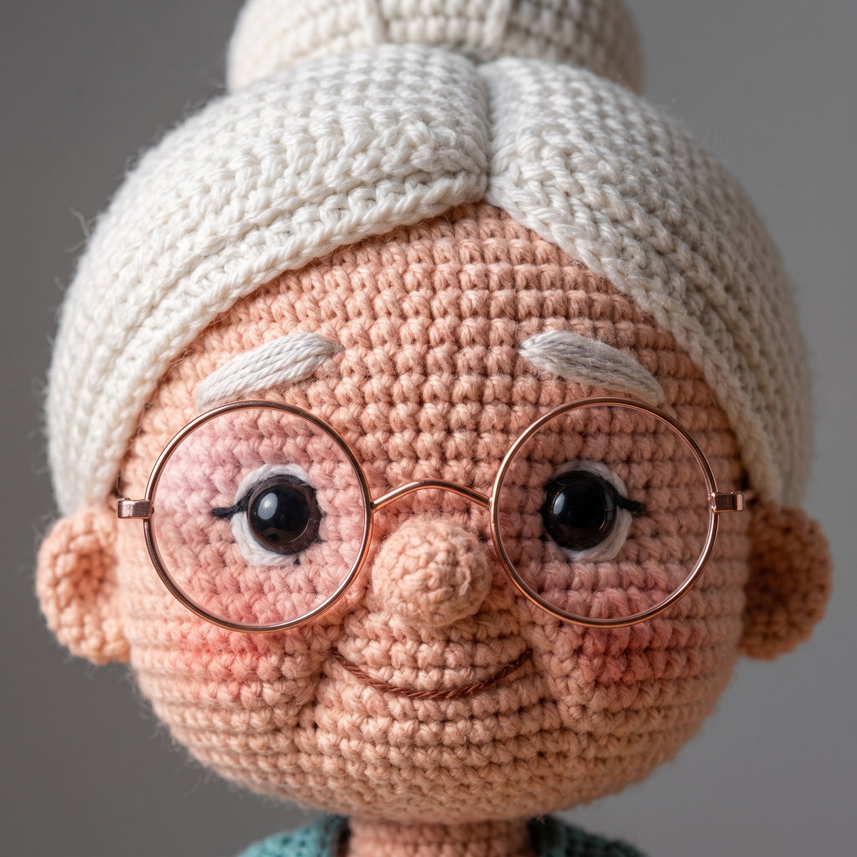 Crochet Grandma Doll Pattern PDF | Amigurumi Grandmother with Glasses, Cardigan & Cane | US Terms | Keepsake Gift