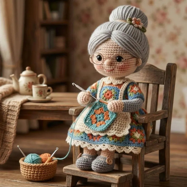 Granny Amigurumi Crochet Pattern ā Grandma Doll PDF Tutorial