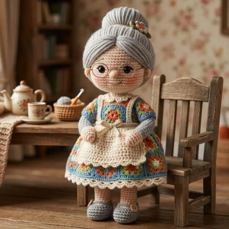 Granny Amigurumi Crochet Pattern ā Grandma Doll PDF Tutorial