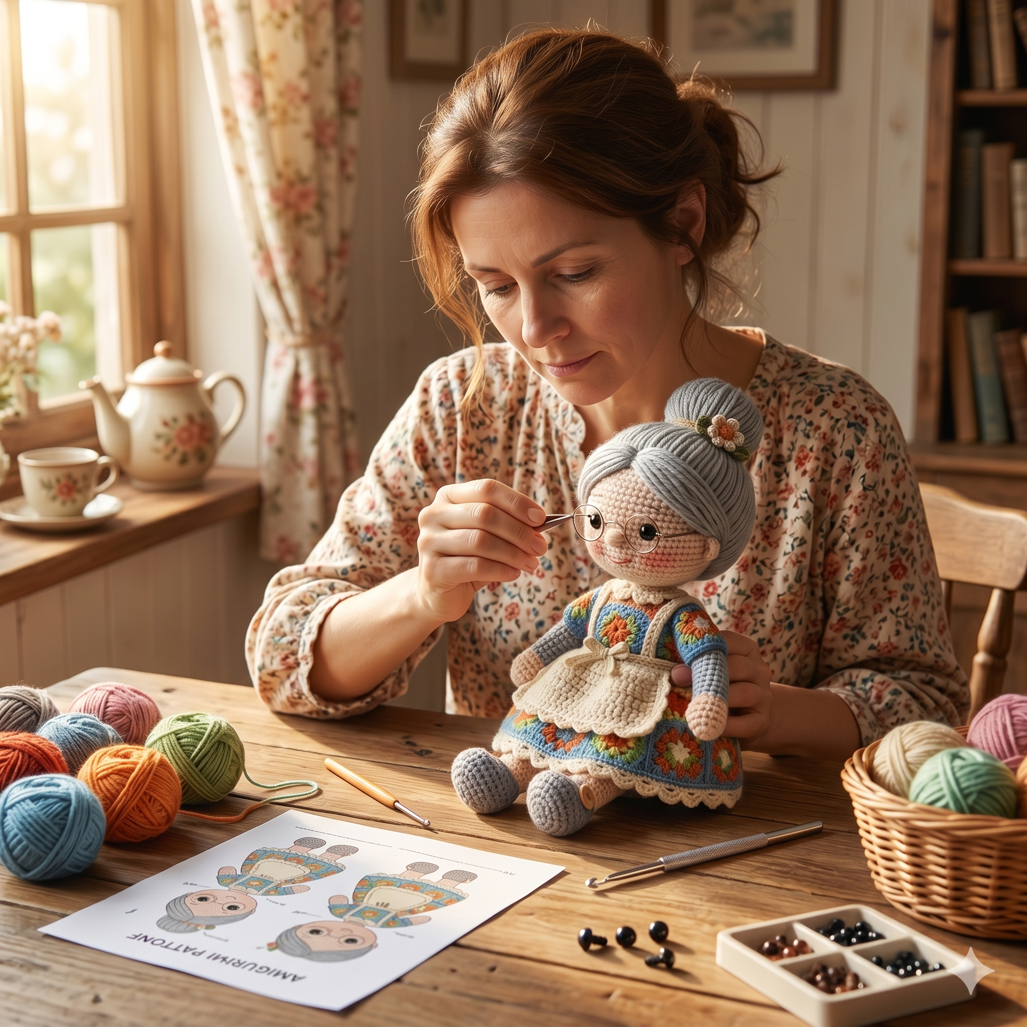 Granny Amigurumi Crochet Pattern ā Grandma Doll PDF Tutorial