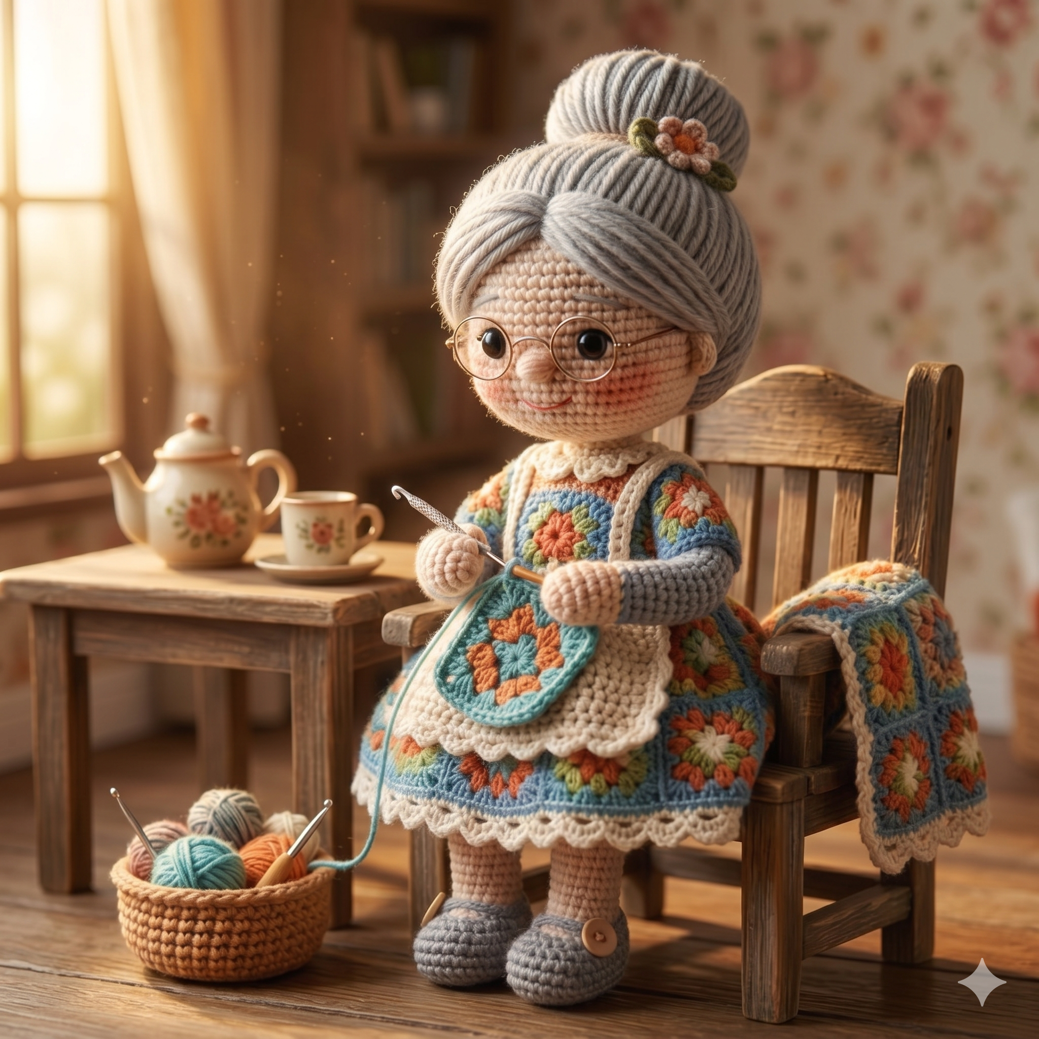 Granny Amigurumi Crochet Pattern ā Grandma Doll PDF Tutorial