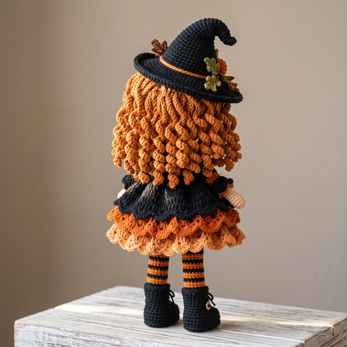 Halloween Witch Doll Crochet Pattern PDF, Amigurumi Witch 25 cm