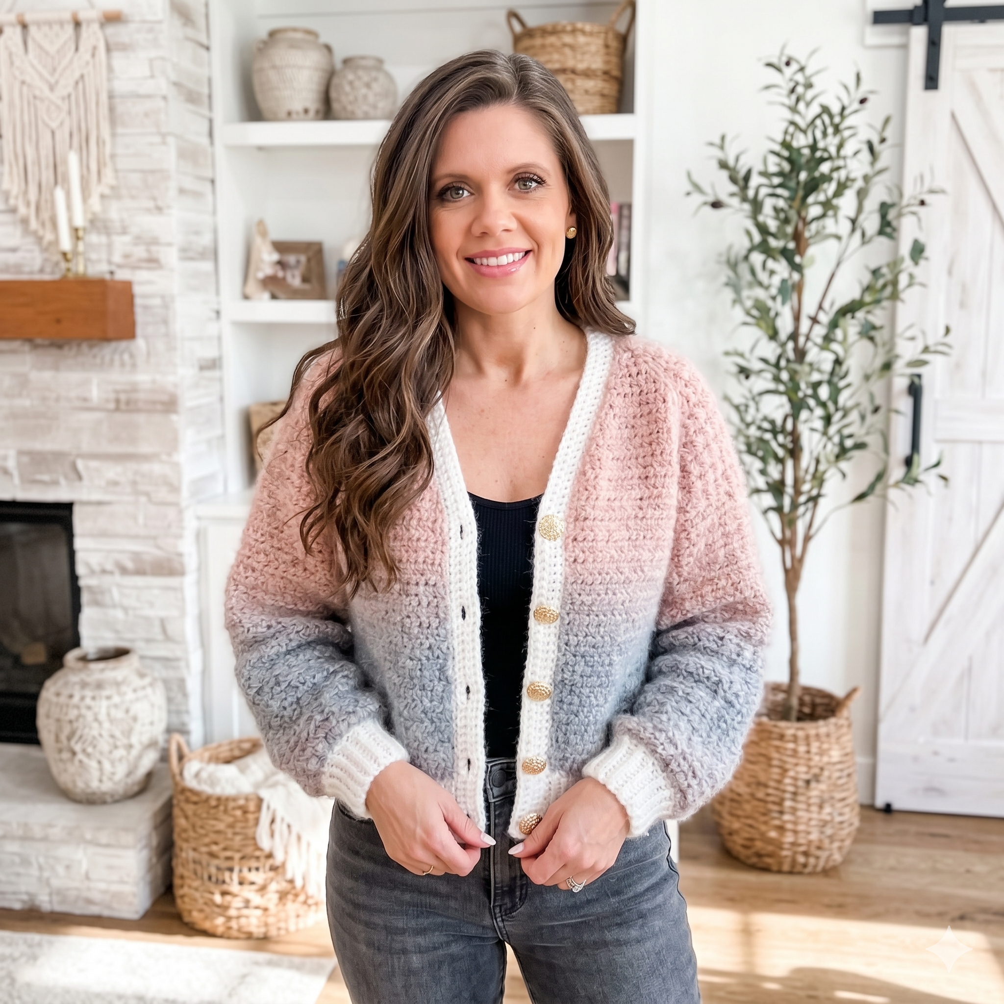CROCHET PATTERN & VIDEO/ Halo Hugs Cardigan, Crochet Cardigan Pattern, Top-Down Cardigan, Seamless Cardigan, Xs-5X, Easy Cardigan, Pdf
