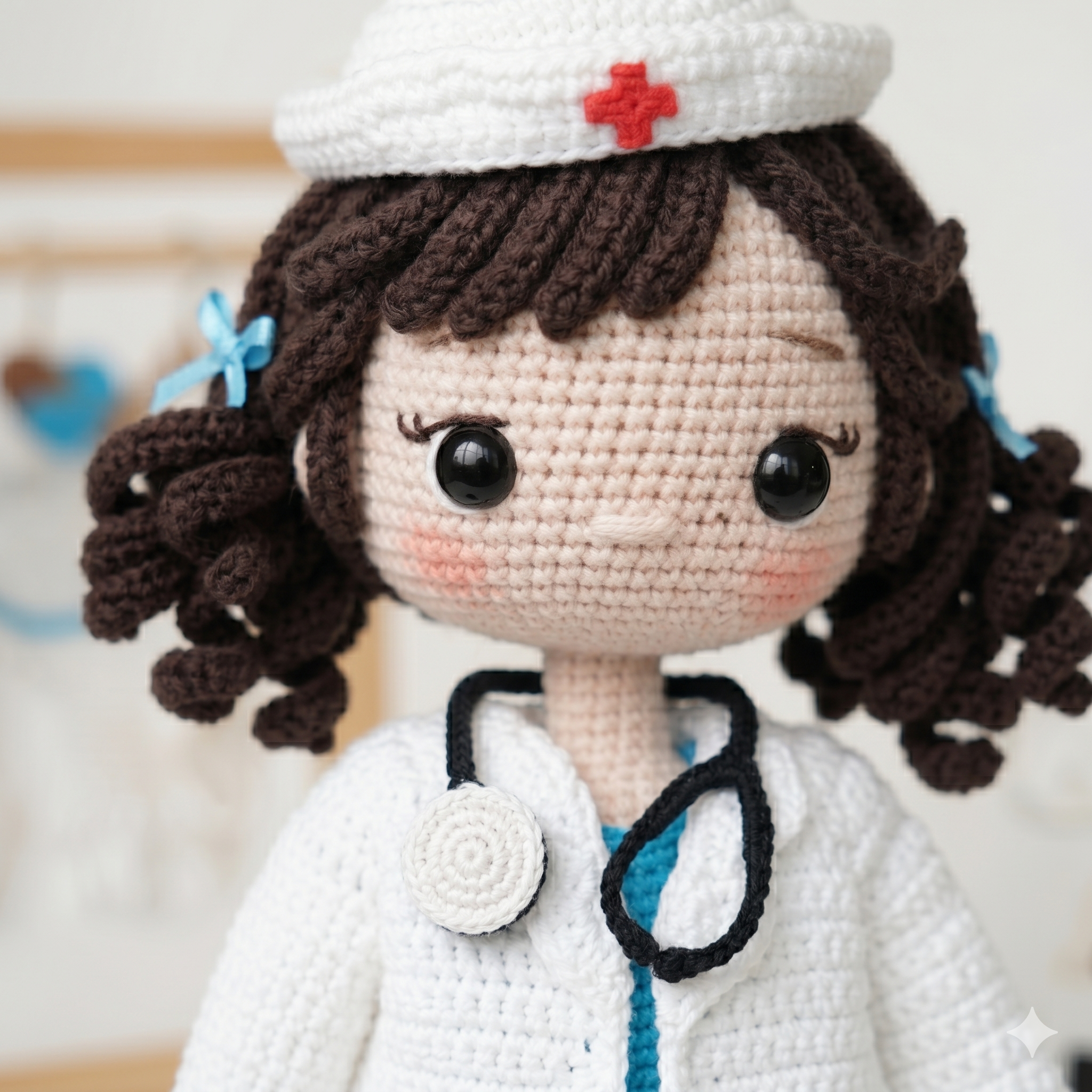Helen the Nurse β Crochet Amigurumi Pattern (PDF) | 2-in-1 Nurse & Doctor Doll
