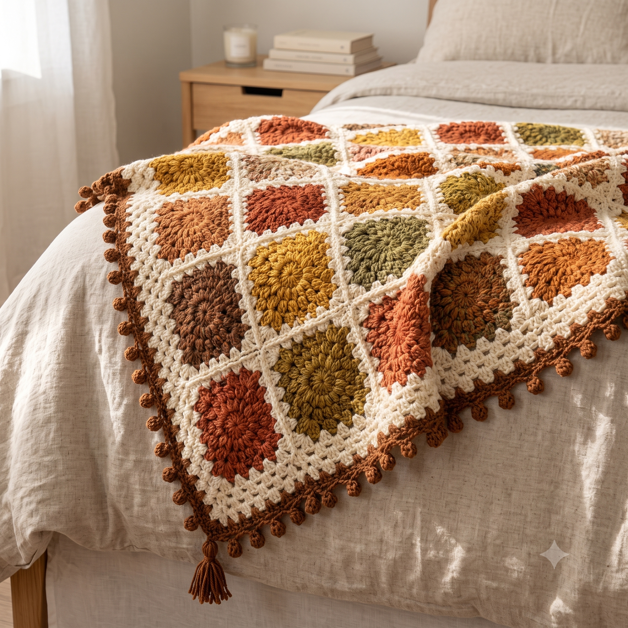 Hygge Burst Blanket โ Crochet Pattern (PDF + Video) | Sunburst Granny Square Throw