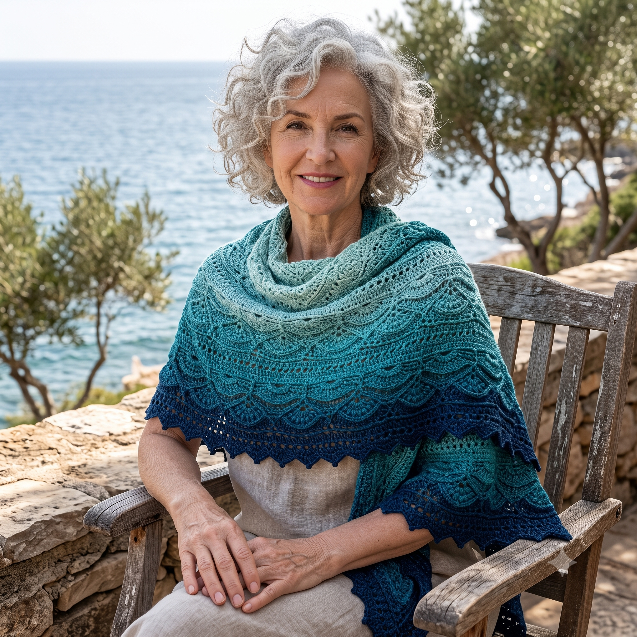Moroccan-Inspired Shawl โ Crochet Pattern (PDF) | Textured Post-Stitch Wrap