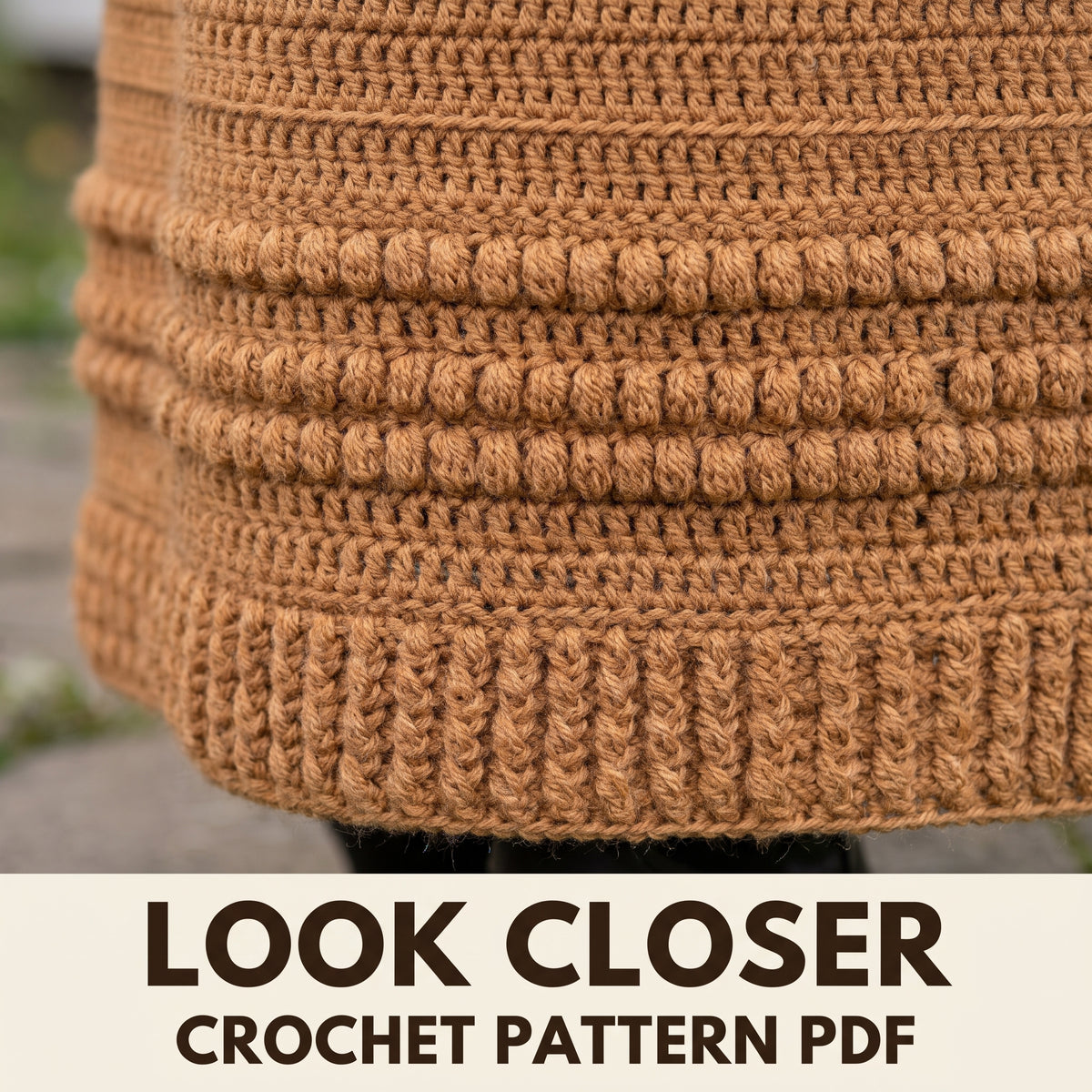 Long Crochet Cardigan Pattern PDF, Oversized Duster Cardigan with Bobble Bands, Beginner Friendly, XS to 5XL