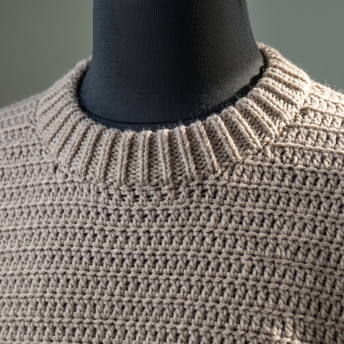 Men's Crochet Sweater Pattern PDF, Crew Neck Jumper, Sizes S–2XL