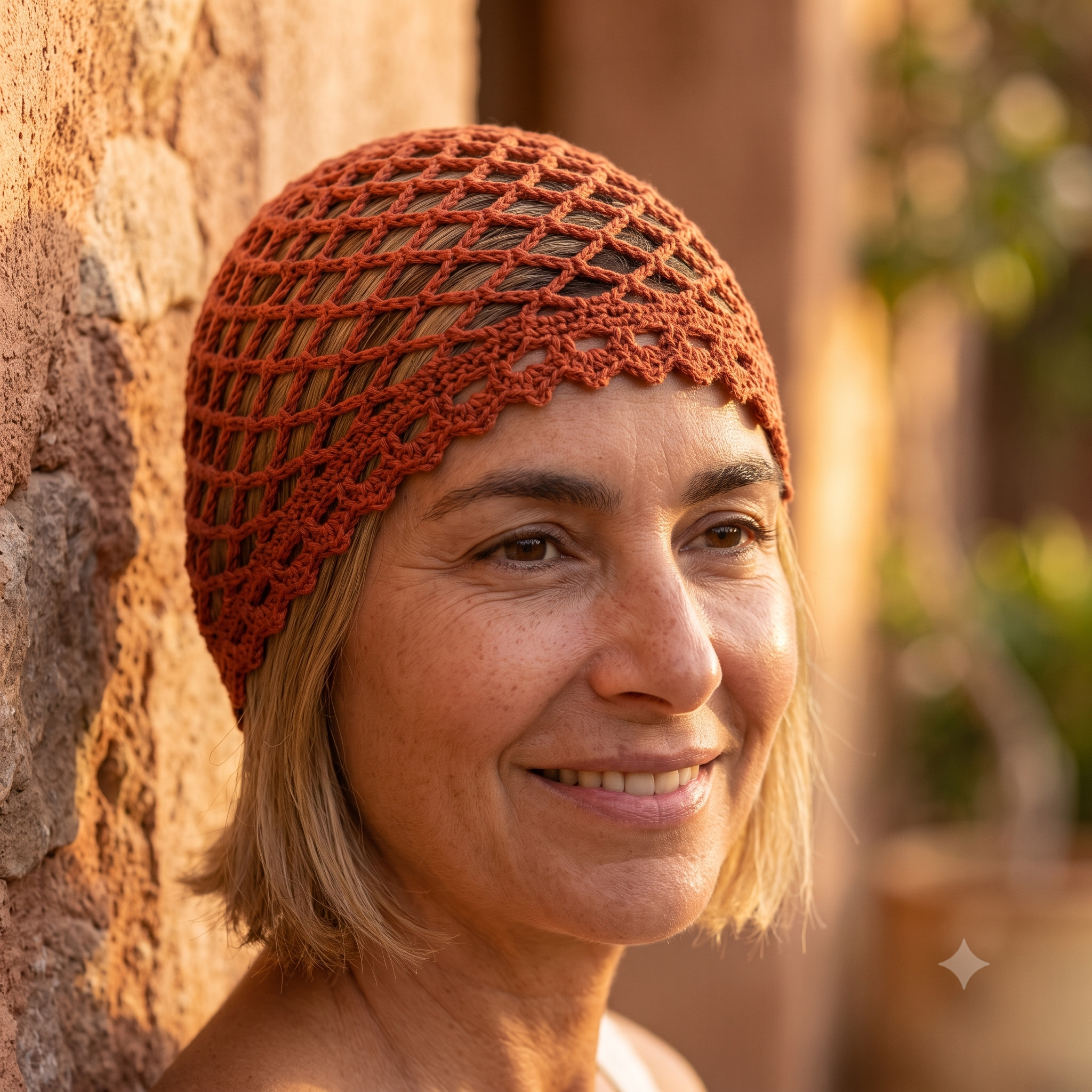 Mesh Beanie Crochet Pattern PDF, Summer Boho Hat, Easy Mesh Cap, Lightweight Cotton Beanie, Beginner Friendly, Bilingual EN/IT, US Terms
