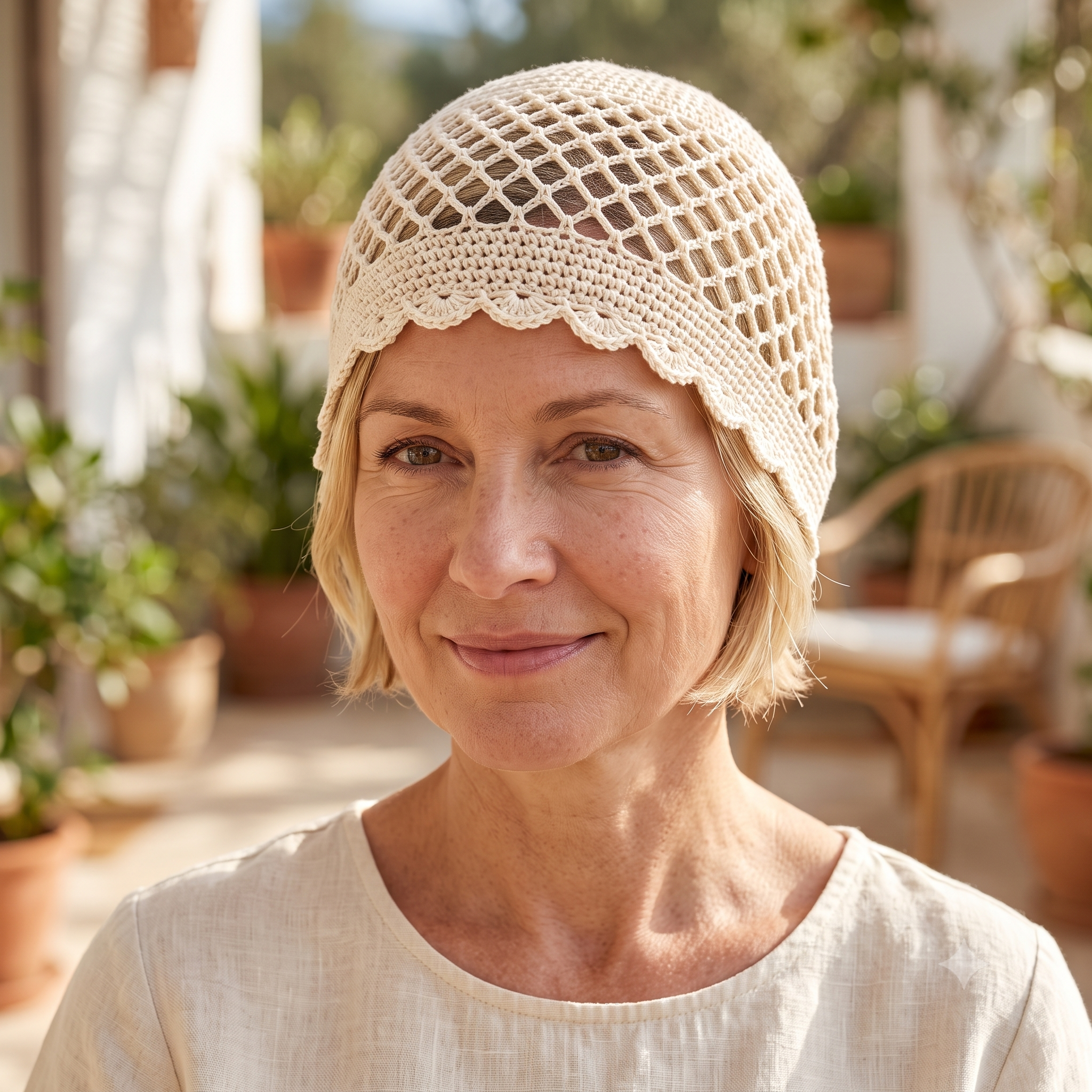 Mesh Beanie Crochet Pattern PDF, Summer Boho Hat, Easy Mesh Cap, Lightweight Cotton Beanie, Beginner Friendly, Bilingual EN/IT, US Terms