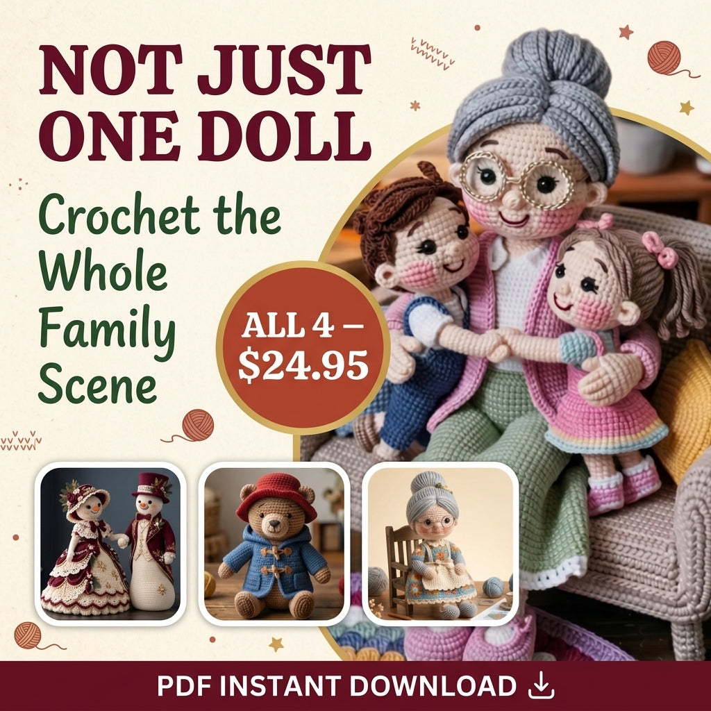 The Heartwarming Amigurumi Collection – 4 PDF Crochet Patterns