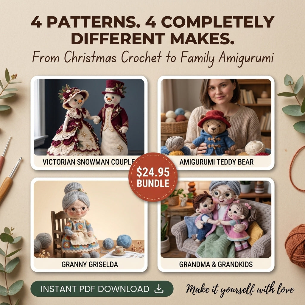 The Heartwarming Amigurumi Collection – 4 PDF Crochet Patterns