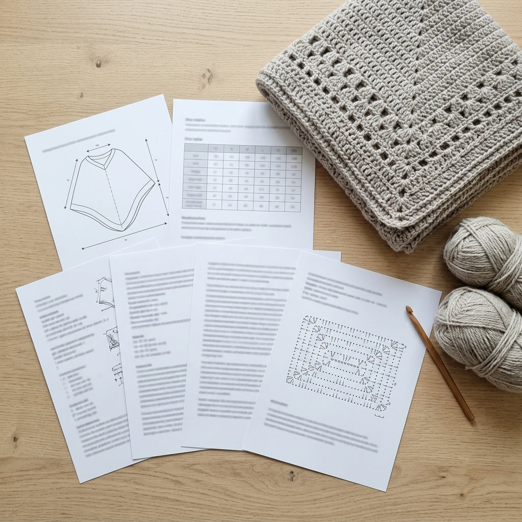 Crochet Poncho Shawl Pattern PDF, Asymmetrical Wrap with Cowl Neck, Easy Crochet Shawl, Worsted Weight, Moonveil