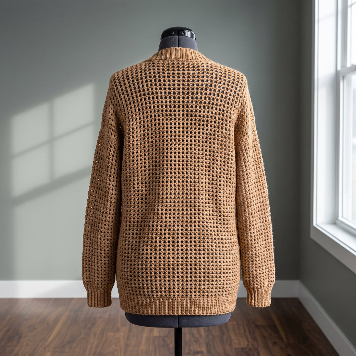 Open Front Cardigan Crochet Pattern PDF, Oversized, XS–5XL