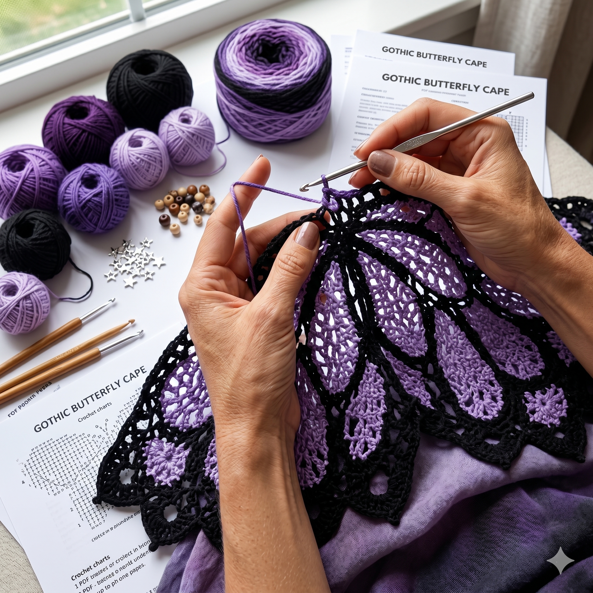 Butterfly cardigan Crochet Pattern PDF | Oversized Wing Cardigan Adult Sizes XS 5XL Instant Download Nature Fashion Gift for Crocheter DIY