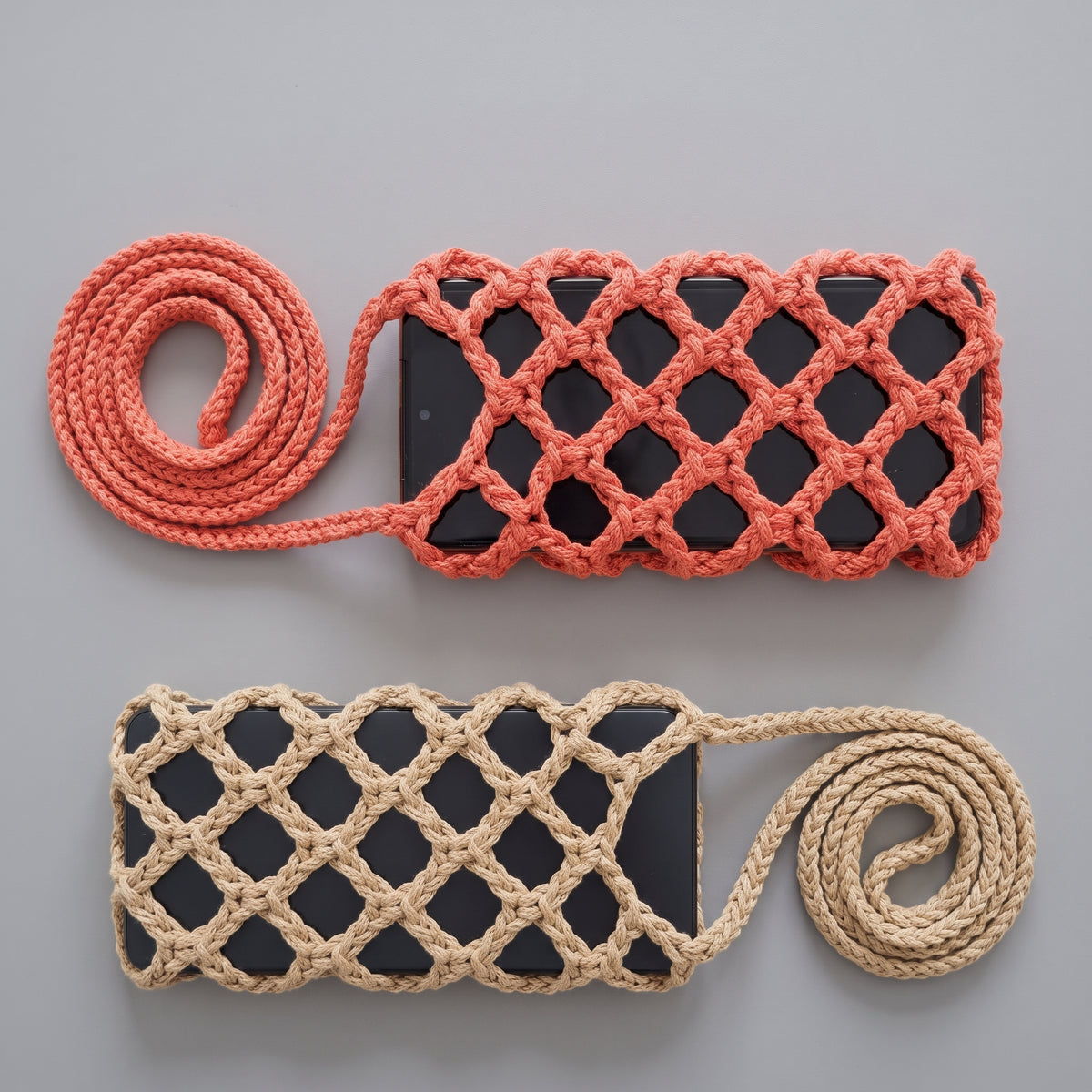 Crochet Phone Bag Pattern PDF | Mesh Crossbody Phone Pouch with Strap | Video Tutorial + 17 Pages | Easy, US Terms
