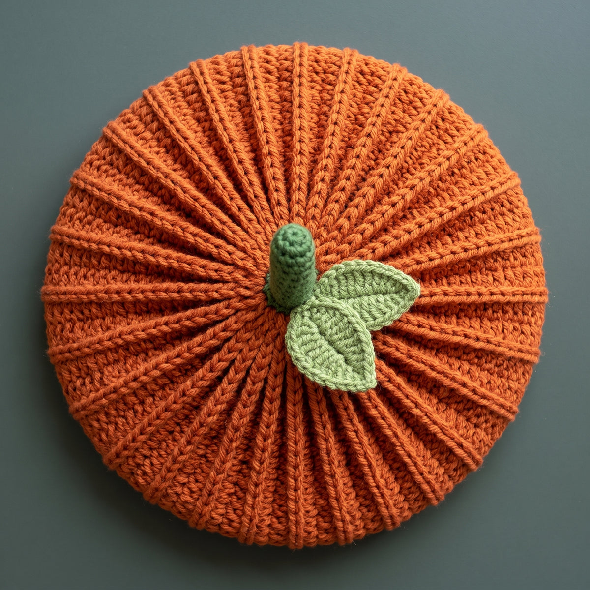 Crochet Pumpkin Hat Pattern PDF | Pumpkin Beanie in 7 Sizes, Preemie to Adult | 1 Ball, Easy | US & UK Terms