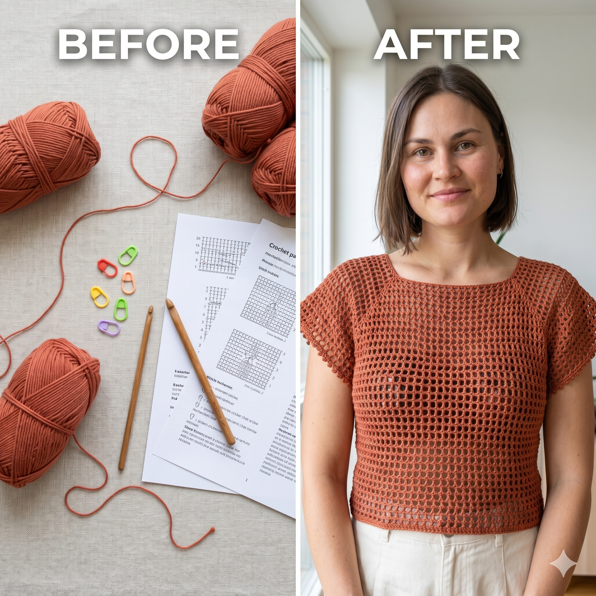 Raglan Wrap Top โ Crochet Pattern (PDF) | Filet Crochet Summer Top