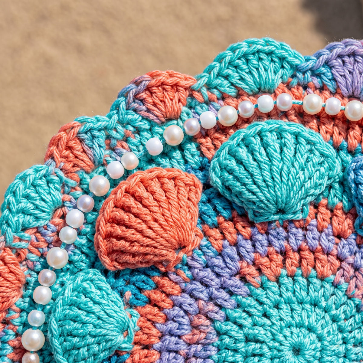 Crochet Shell Bag Pattern PDF | Seashell Purse / Handbag, Coastal Crossbody, US Terms | Instant Download