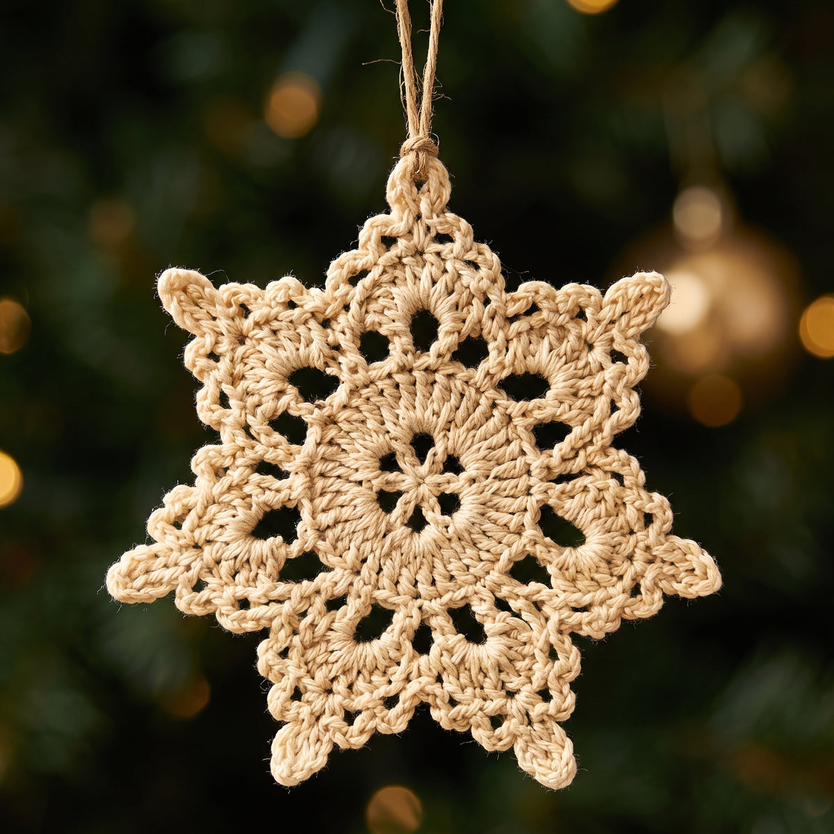 Crochet Christmas Snowflake Pattern | Lace Ornament for Tree, Garland & Window | 4-4.75 in Finished | US Terms, PDF