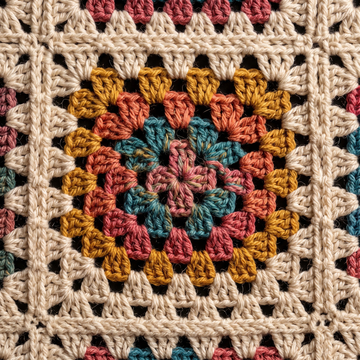 Granny Square Hoodie Crochet Pattern PDF | Hooded Zip Cardigan Jacket, Oversized Boho, US Terms