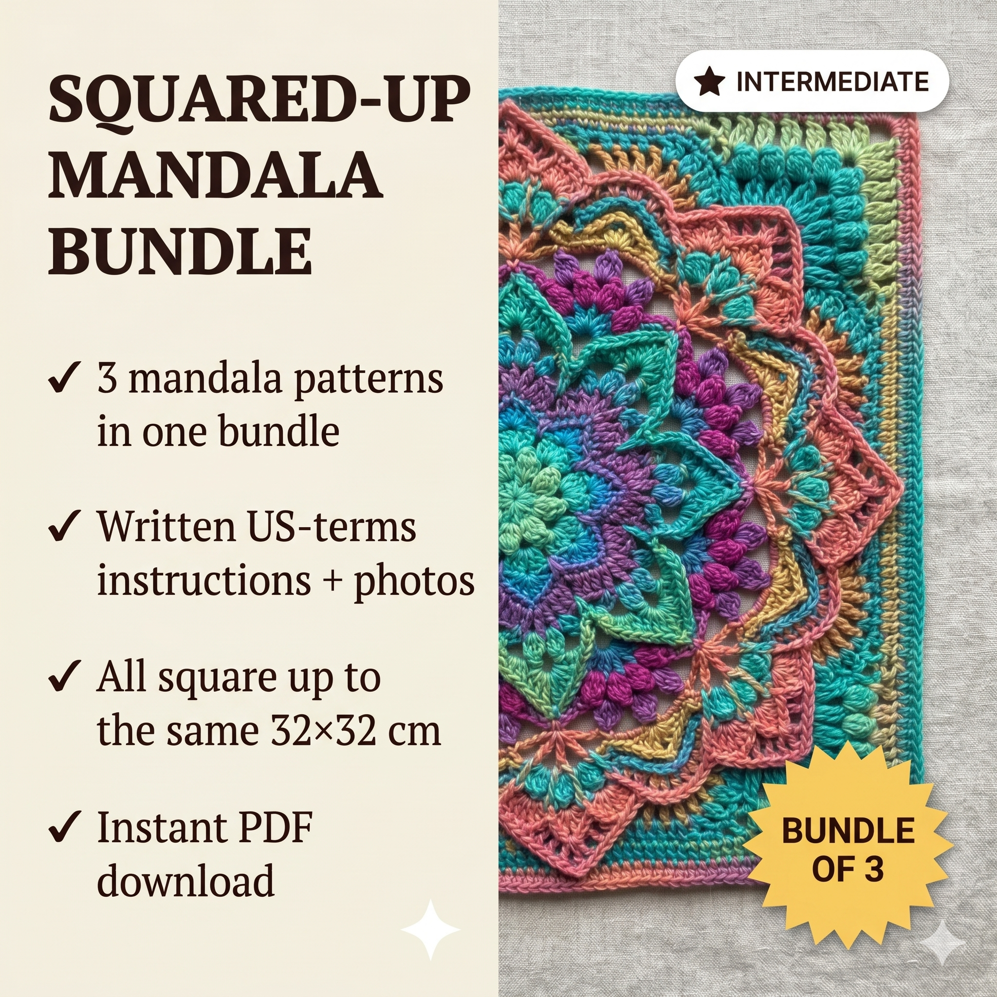 Pattern bundle: Squared UP mandalas